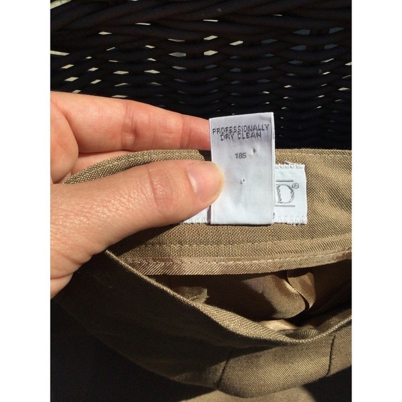 Vtg lands’ end womens linen skirt regular 10 beige khaki gorpcore summer modest - Picture 8 of 8